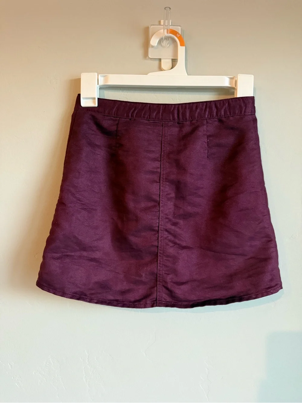 The Children's Place Button-Front burgundy Wine faux suede skirt